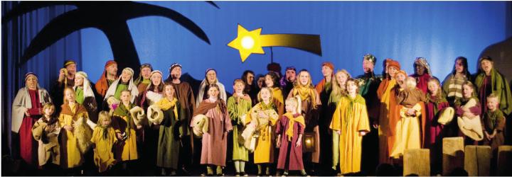 Tradition trifft Pop – die Weihnachtsgeschichte wird im Mundart-Musical «E Stärn so schön …» neu erzählt. Foto: zVg
