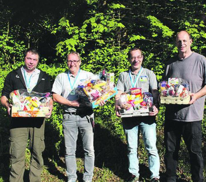 Die vier Besten: Martin Weiss, Andi Erdin, Claude Chenaux und Marco Sturm. Foto: zVg