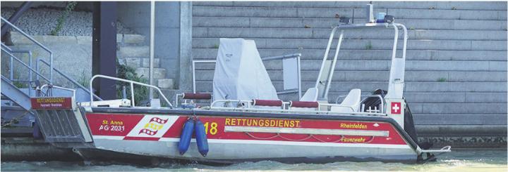 In Rheinfelden ist das Boot der Rheinrettung permanent im Wasser. Foto: Archiv vzu