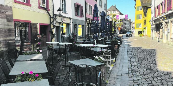 Kampf um die Aussenplätze: In der Kupfergasse sind die Betreiber des «Bohème» sauer auf die Stadt. Foto: Valentin Zumsteg