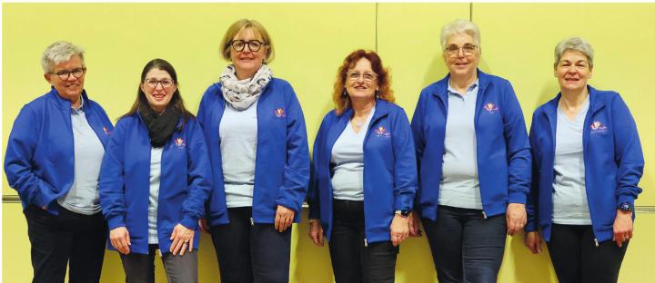 Marlies Bisig (von links), Angela Meier, Sandra Grenacher, Doris Grossenbacher (bisherige Präsidentin), Susanna Hermann (neue Präsidentin) und Angela Grenacher. Foto: zVg