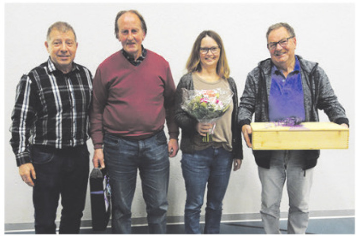 Gemeindeammann Daniel Hollinger (von links), Franz Hottinger, Claudia Binkert und Martin Hürbin. Foto: zVg