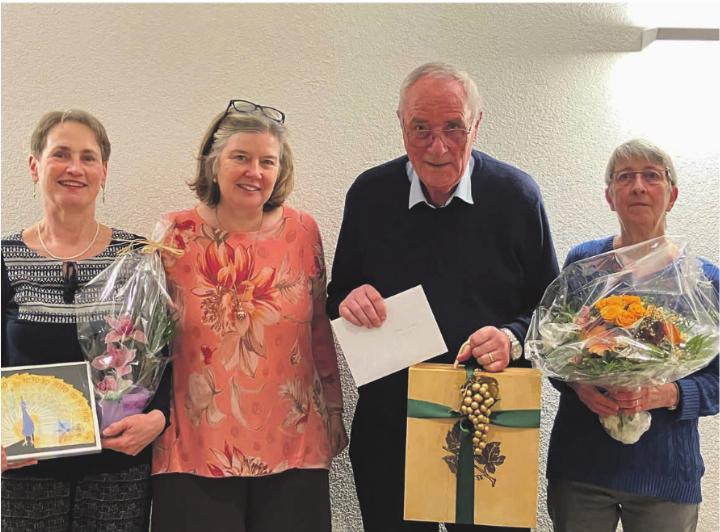 Erika Schweizer, Sabine Datz sowie Walter und Susanne Zumstein (v.l.). Foto: zVg