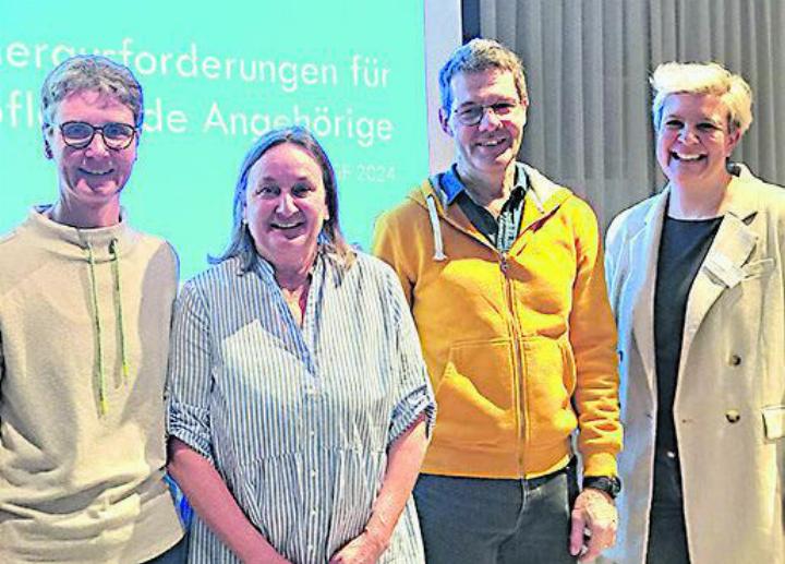 Die Referenten Karin Ehrensperger (von links), Monika Schmid, Felix Mangold und Chantal Candrian. Foto: zVg