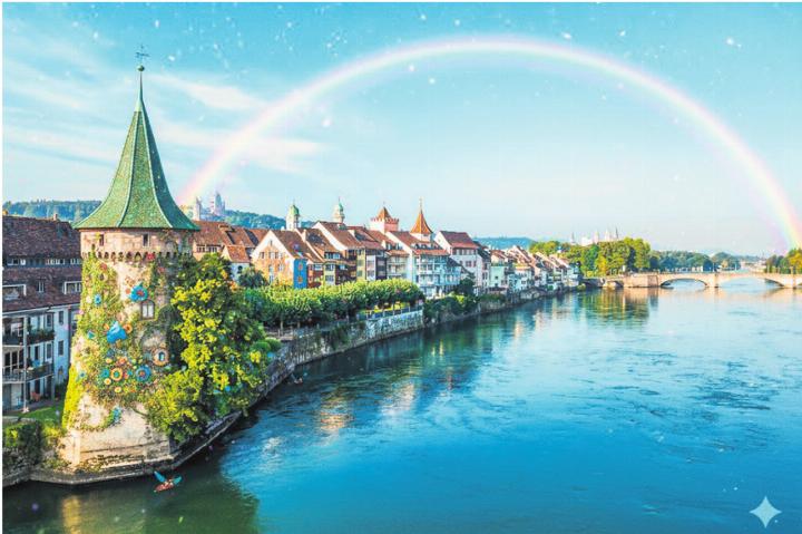 So sieht die KI das Rheinfelder Städtchen als märchenhaften Ort. Foto: Gemini