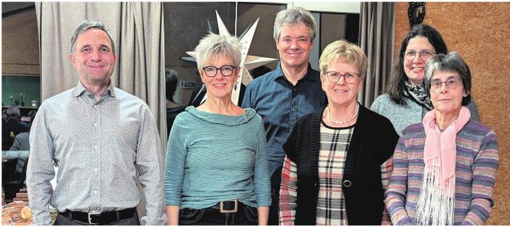 Die Geehrten: Simon Merz (von links), Gaby Brogle, Simon Wunderlin, Christa Schreiber, Claudia Schreiber und Dorothea Schlienger. Foto: zVg