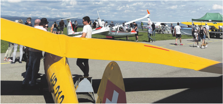 Alles dreht sich um die Fliegerei: auf dem Boden ...