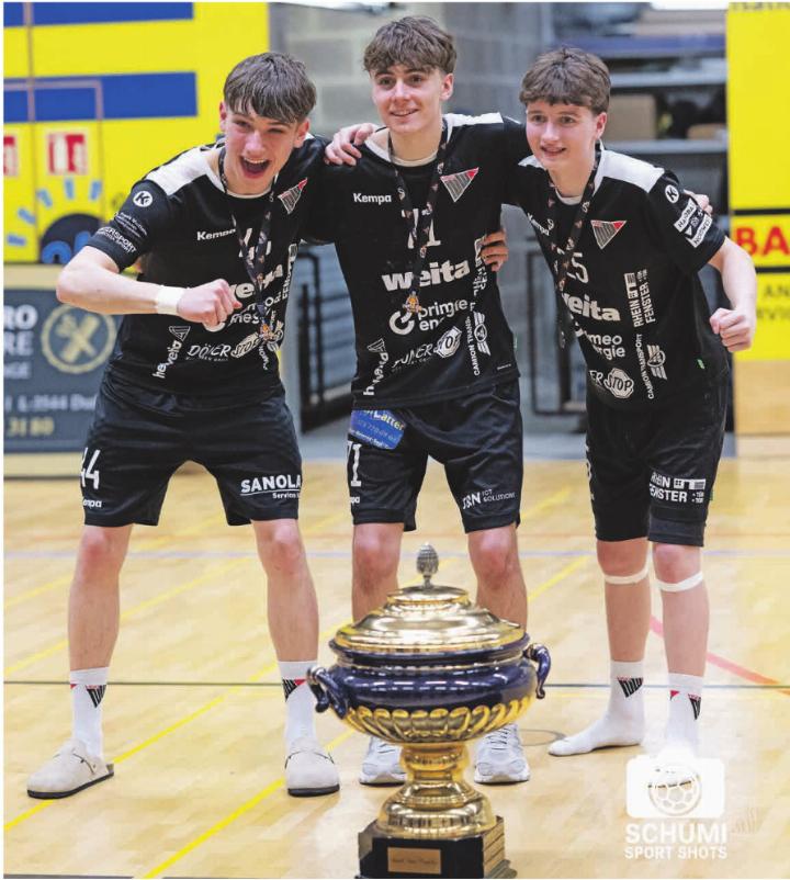 Die Fricktaler, von links: Jari Stocker, Randy Acklin, Noa Schumacher. Foto: zVg