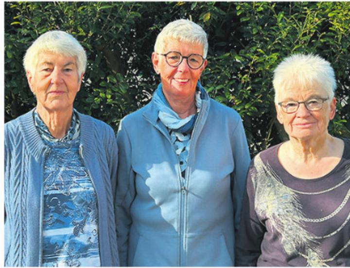 (v. l. n. r.) Madlen Kuprecht, Oeschgen (2. Platz), Annelies Schraner, Frick (1. Platz) und Bernadette Rippstein, Frick (3. Platz). Foto: zVg