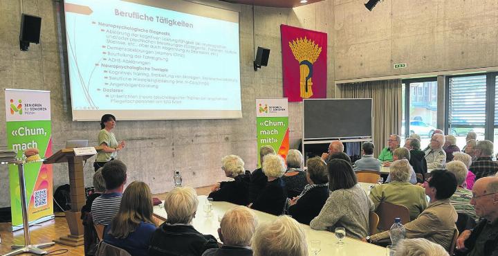 Fachpsychologin Céline Tanner hob insbesondere auch die Bedeutung der Freude am lebenslangen Lernen hervor. Foto: zVg