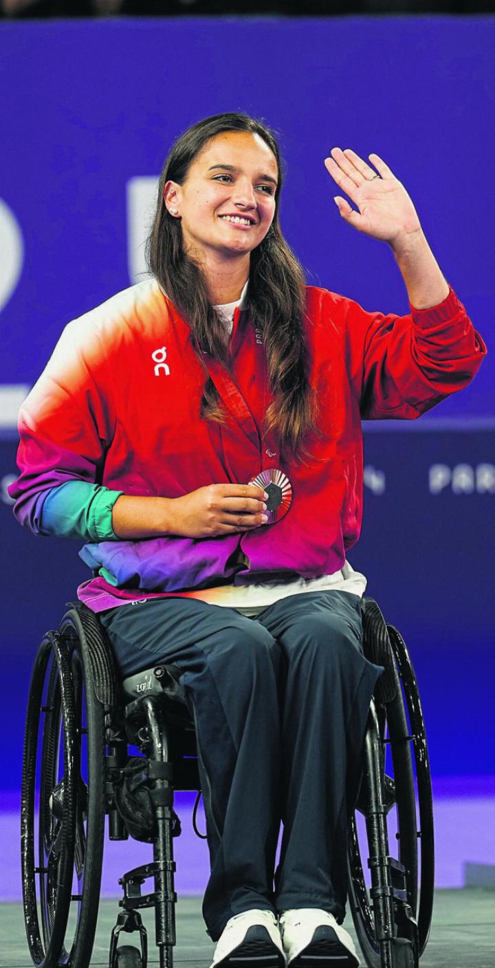 «Eigentlich realisierte ich erst beim Matchball, um was es ganz genau ging»: Ilaria Renggli aus Hottwil holte an den Paralympics in Paris Bronze. Foto: zVg