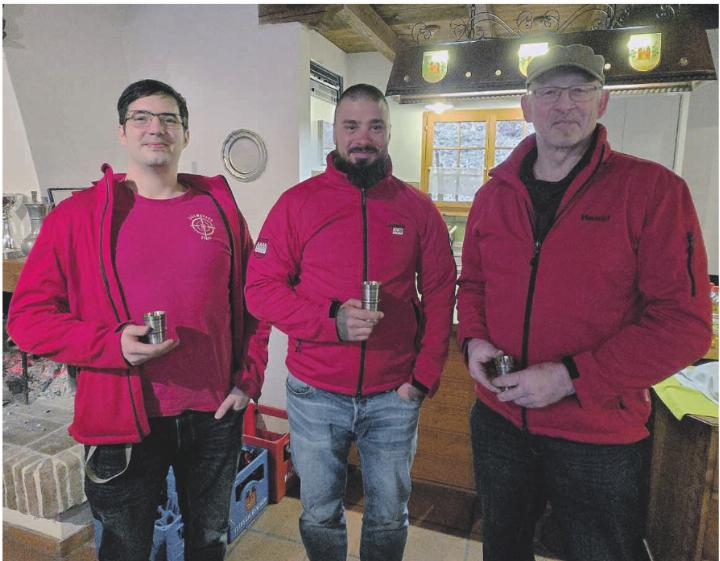 Das Siegertrio der FSG Wegenstetten (von links): Jonas Holinger, Josip Mihalj, Hans Grauwiler. Foto: zVg