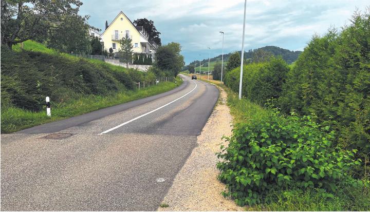 Die Verantwortlichen des Kantons rechnen damit, dass erst 2027 mit der Sanierung der Strasse begonnen werden kann. Foto: Valentin Zumsteg