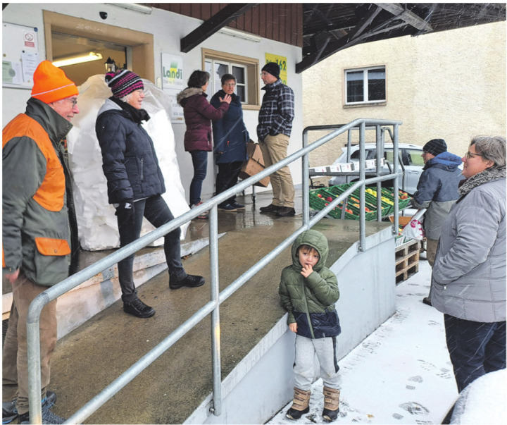 Begegnung am Sammelpunkt. Foto: zVg