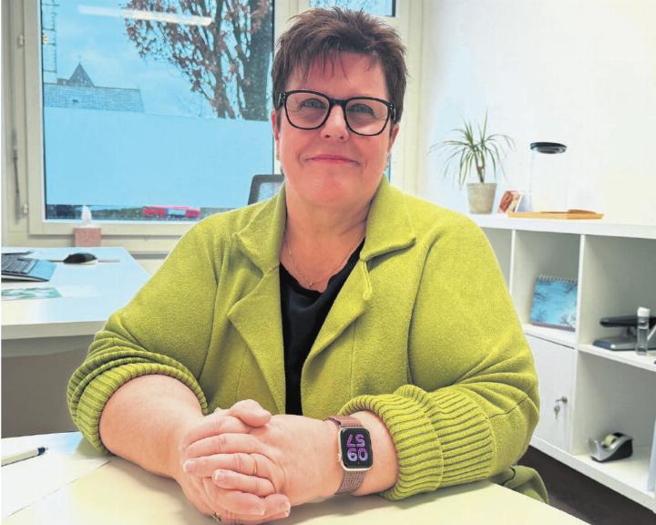 Regula Weber in ihrem Spitex-Büro im GZF-Spital Laufenburg. Foto: Susanne Hörth