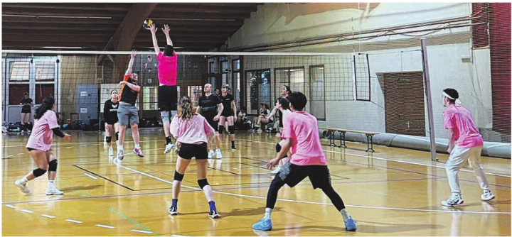 Spannende Wettkämpfe lieferten sich nächtens die Volleyballer. Foto: zVg