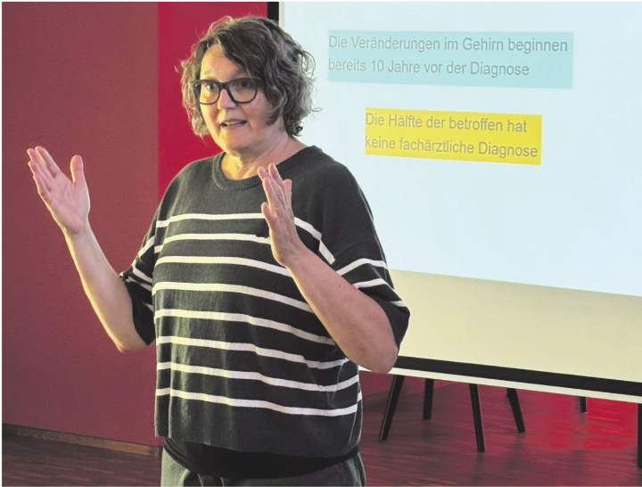 Monika Wiederkehr bewies eindrücklich ihre Kompetenz beim Thema Demenz. Foto: zVg