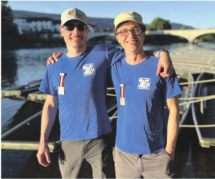 Die strahlenden Kranzgewinner Roman Oswald (links) und Martin Wyss. Foto: zVg