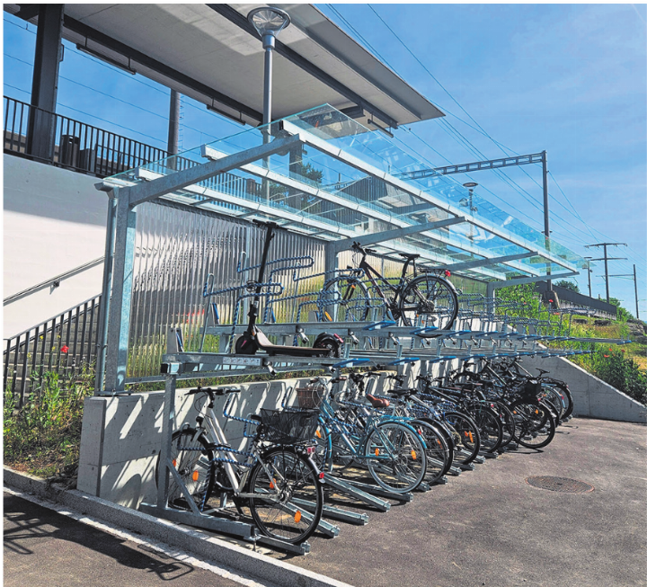 Die neuen, frei zugänglichen Veloabstellplätze beim S-Bahnhof Augarten. Foto: zVg Die neuen, frei zugänglichen Veloabstellplätze beim S-Bahnhof Augarten. Foto: zVg