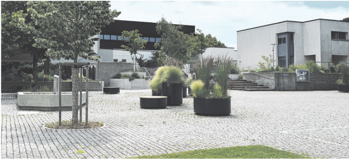 Der neugestaltete Gemeindenplatz. Foto: Susanne Hörth