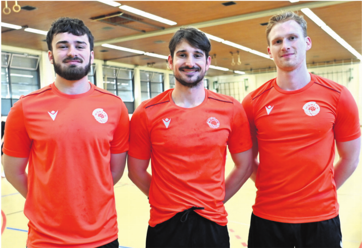 Ardin Berisha (von links), Patrick Schweizer und Finn Kreuzer. Foto: Christine Steck