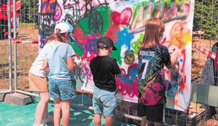 Das Sprayen fand grossen Anklang. Foto: zVg
