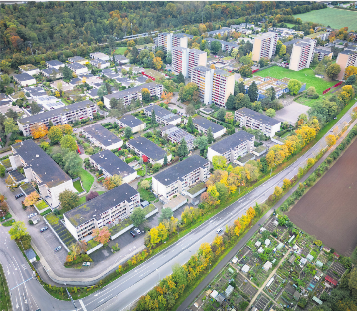 In Rheinfelden soll – so ist es im neuen Nutzungsplan vorgesehen – günstiger Wohnraum gefördert werden. In der Siedlung Augarten sind die Mieten seit Jahrzehnten vergünstigt. Foto: Archiv NFZ
