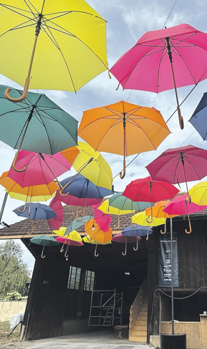 Es wird gebaut und dekoriert für das grosse Marktfest in Frick.