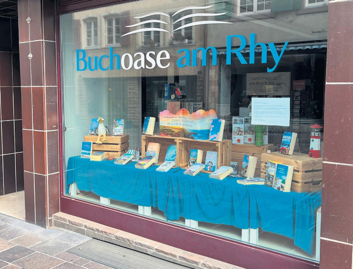 Seit fünf Jahren gibt es die «Buchoase am Rhy». Am 24. Dezember ist der letzte offene Tag.    Foto: Valentin Zumsteg