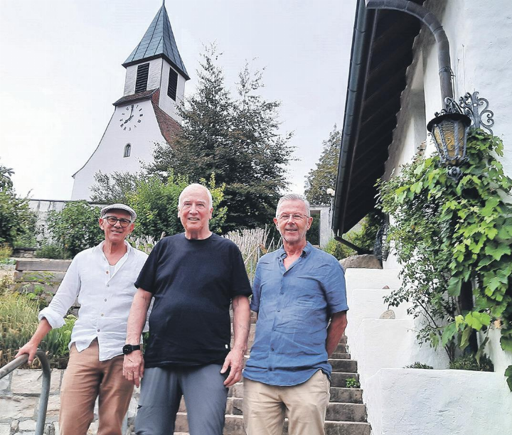 Walter Amsler (von links), Peter Berger und Peter Brack.