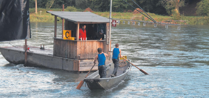 Jungpontoniere der Sektion Wallbach beim Wettkampf auf der Aare. Fotos: zVg Jungpontoniere der Sektion Wallbach beim Wettkampf auf der Aare. Fotos: zVg