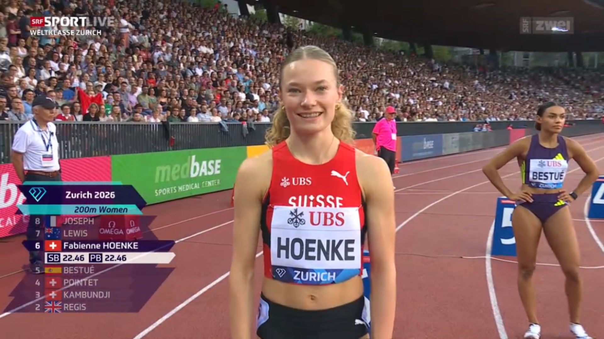 Weltklasse Zürich: Fabienne Hoenke gewinnt über 200 Meter! - Das Bild wird blockiert. – Möglicherweise durch einen aktiven Adblocker.