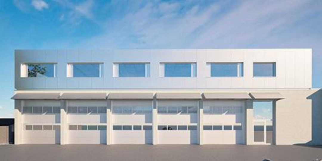 Durch die Verlängerung der Einstellhalle wird das Werkareal gegenüber dem Wohngebiet abgeschirmt, heisst es von der AEW Energie AG. Durch die Verlängerung der Einstellhalle wird das Werkareal gegenüber dem Wohngebiet abgeschirmt, heisst es von der AEW Energie AG.