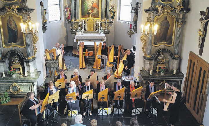 Harfenklänge in der Kirche Oeschgen. Foto: zVg