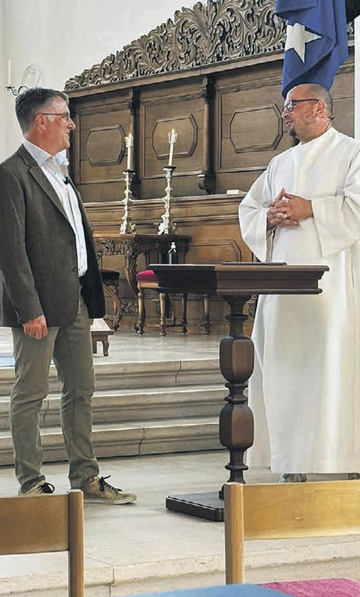 Gunthard Niederbäumer und Ulrich Feger in Frick. Foto: zVg Gunthard Niederbäumer und Ulrich Feger in Frick. Foto: zVg