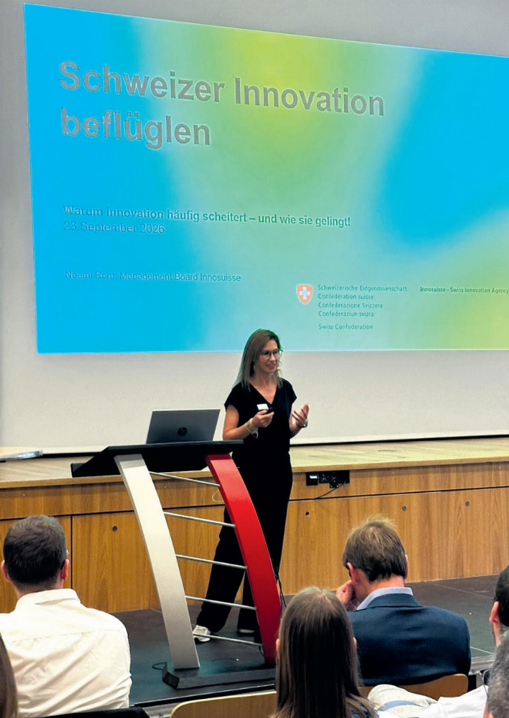 Noemi Rom von Innosuisse bei ihrem Inputreferat. Foto: zVg