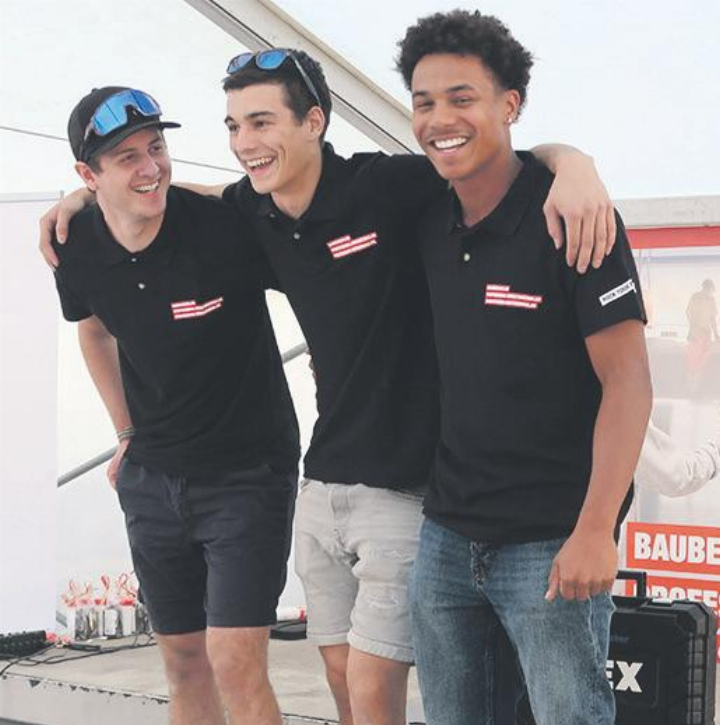 Luca Hug (von links), Iwan Gisler und Noe Johnson. Foto: zVg Luca Hug (von links), Iwan Gisler und Noe Johnson. Foto: zVg