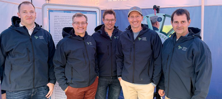 Der GMS-Vorstand am Gansinger Dorfmärt. Foto: zVg