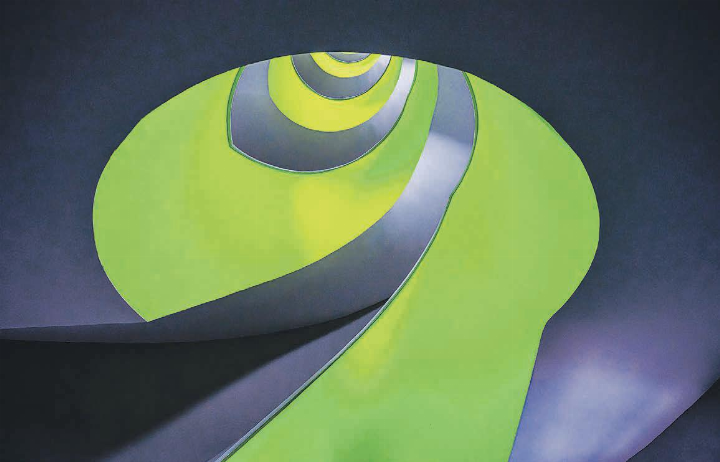 Treppe am Basler Picassoplatz, gesehen durch ein Künstlerinnenauge. Foto: zVg