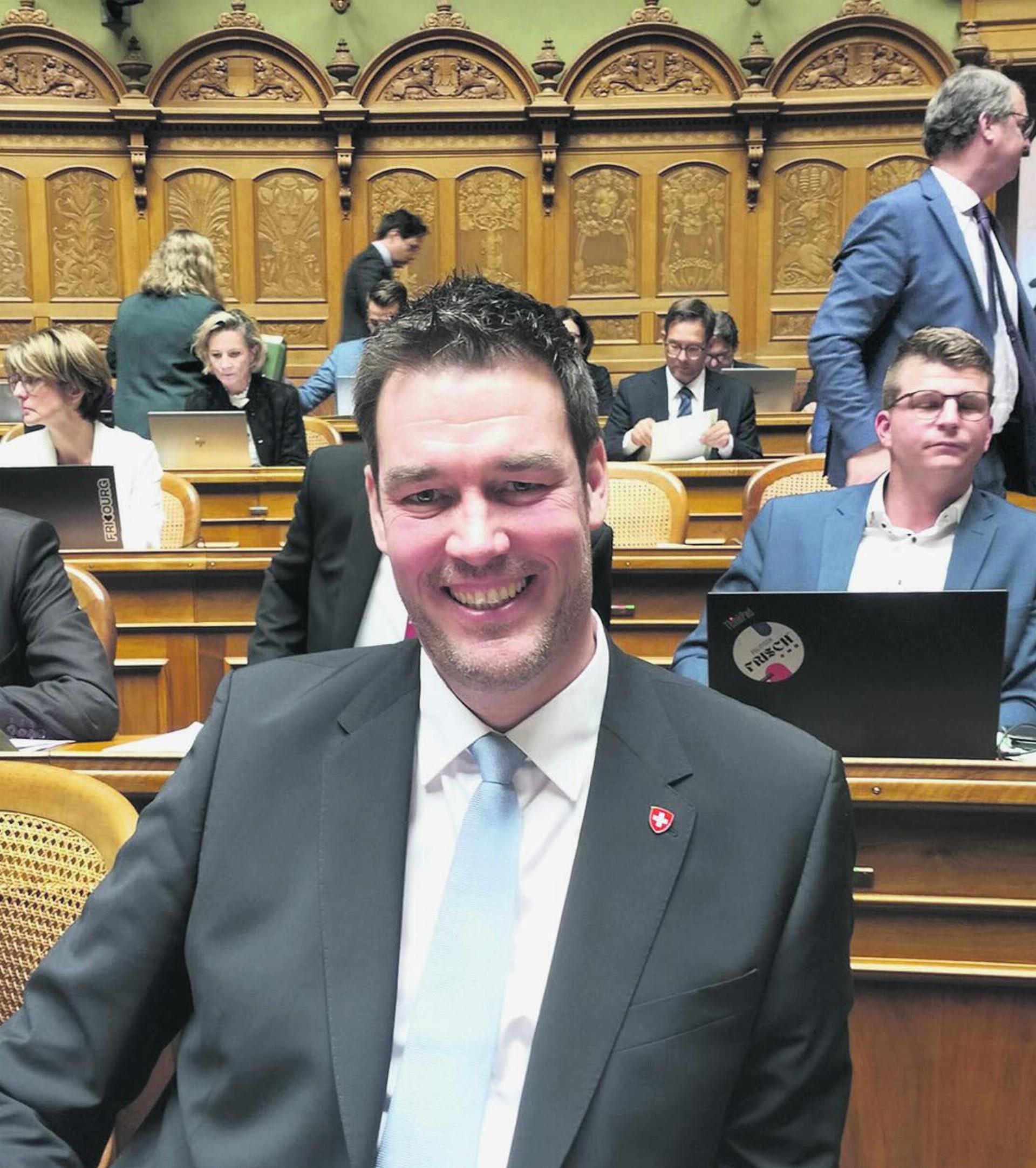 Nationalrat Christoph Riner im Bundeshaus. Foto: zVg
